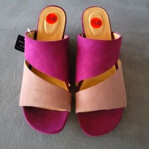 Reaction Kenneth Cole Maya plum side wedges 9.5